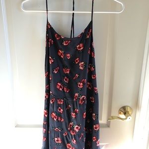 Hollister Grey Floral Summer Dress